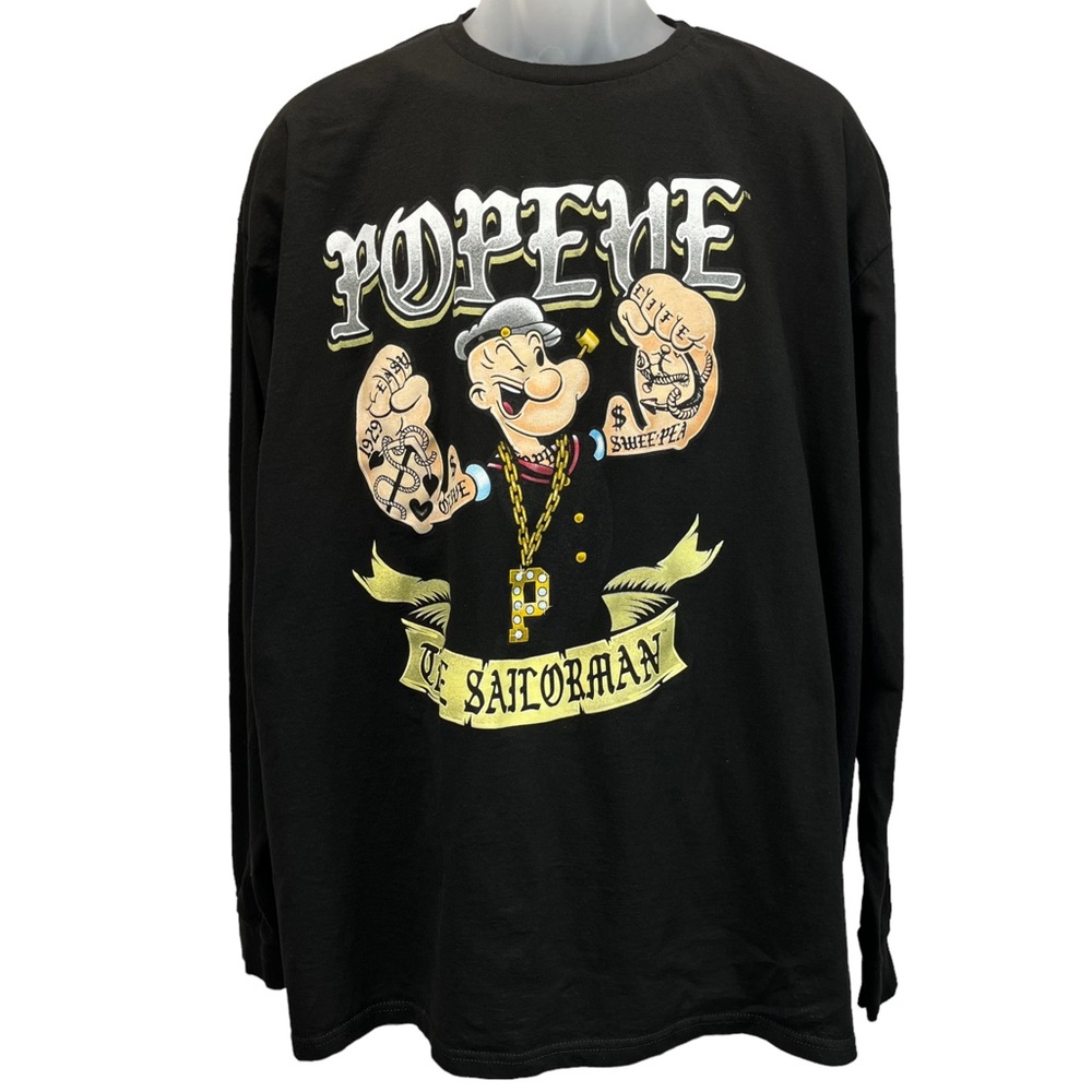 Popeye The Sailorman‎ Long Sleeve Graphic T-Shirt Men’s 2XL